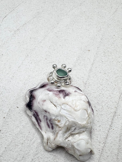 Teal Sunseeker Ring Silver