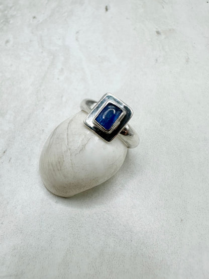 Square Kyanite Ring Silver - M