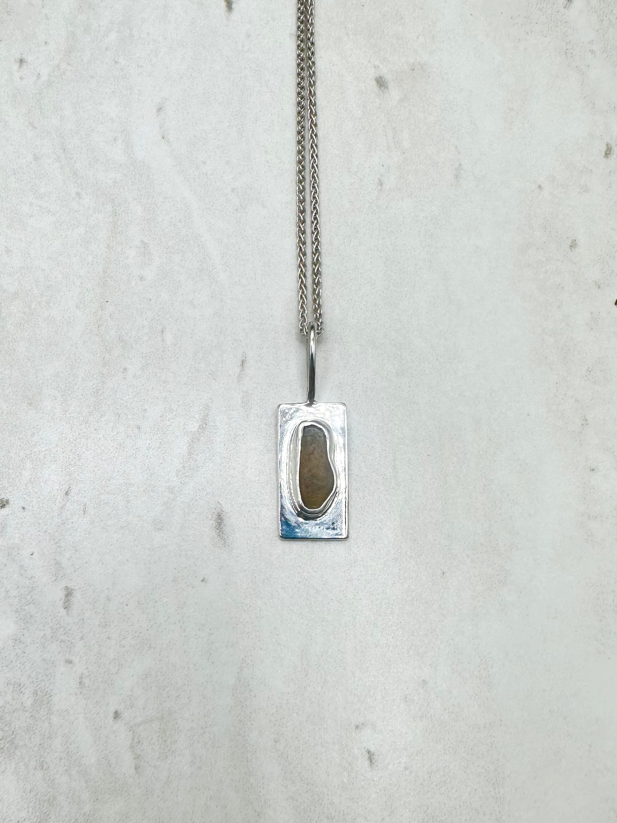 Amber Wayfinder Pendant Silver
