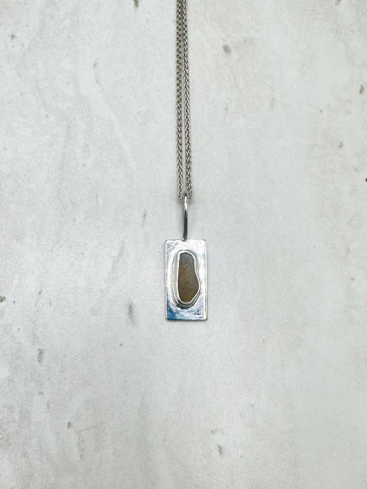 Amber Wayfinder Pendant Silver