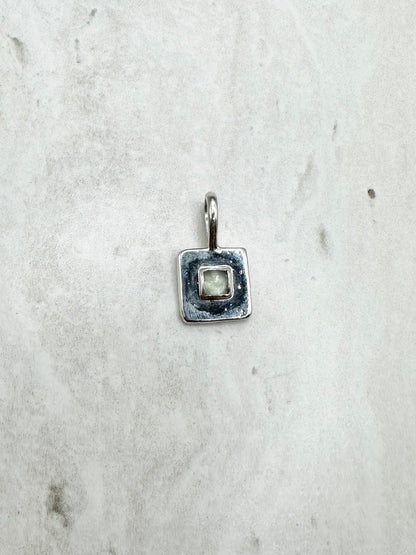 Square Kyanite Pendant Silver
