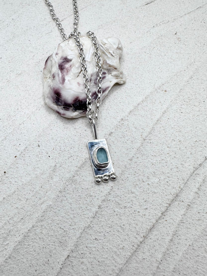 Light Blue Wayfinder Pendant Silver