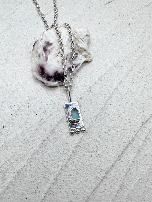 Light Blue Wayfinder Pendant Silver