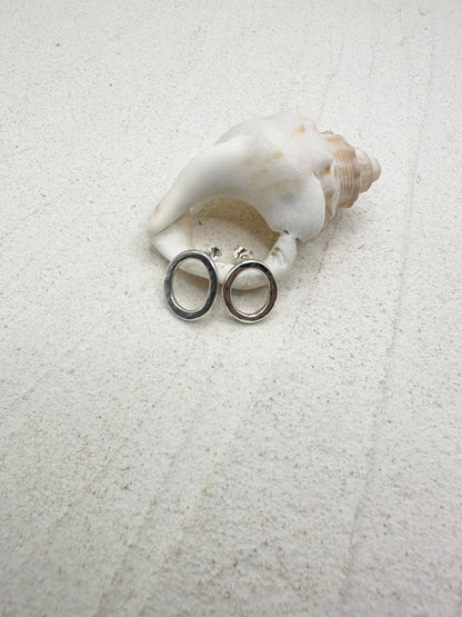 Silver Oval Studs