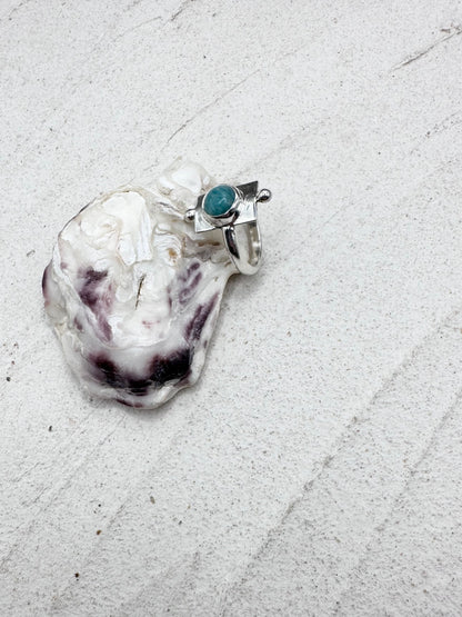 Amazonite Wayfinder Ring Silver