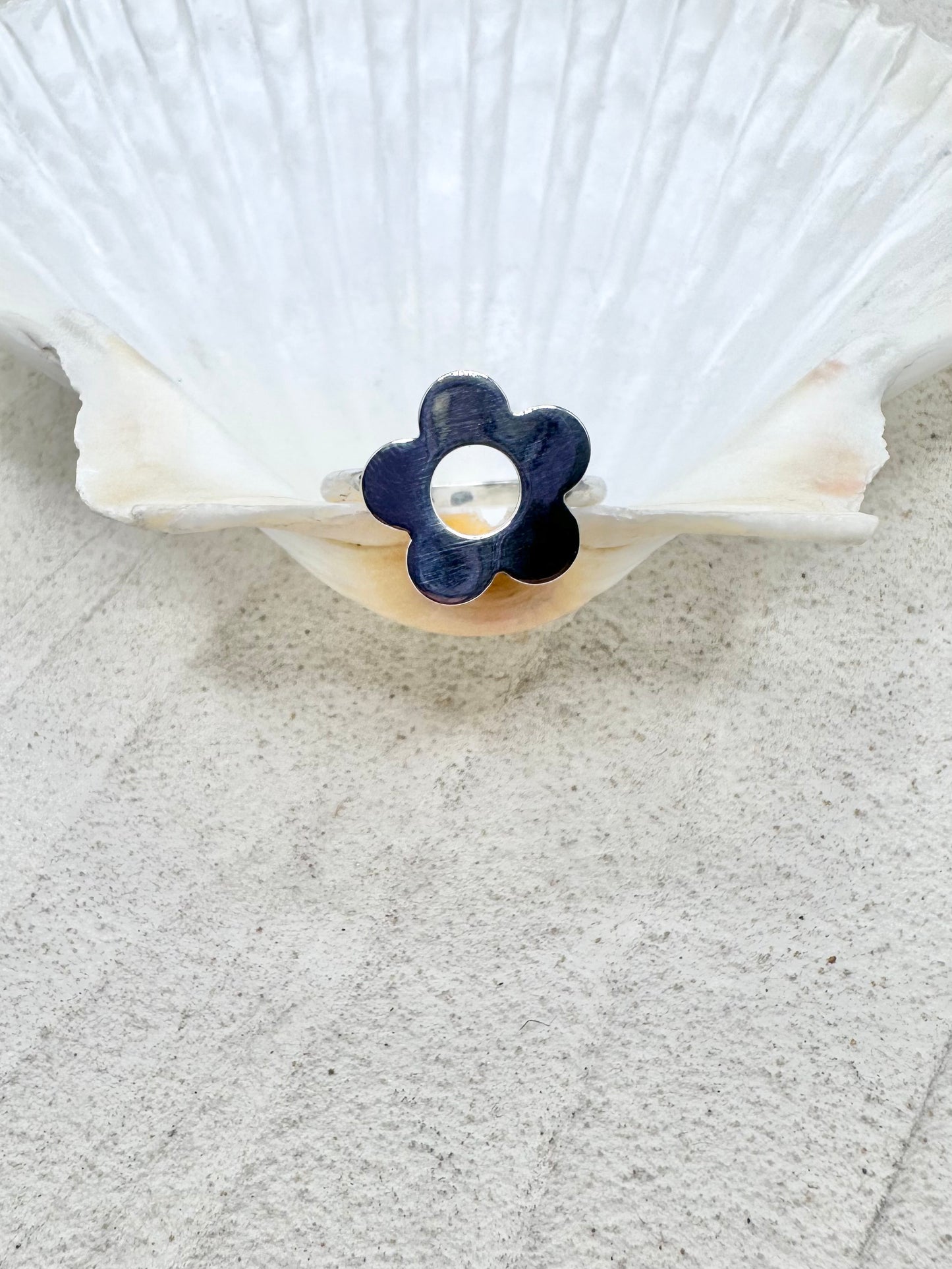 Silver Flower Power Ring