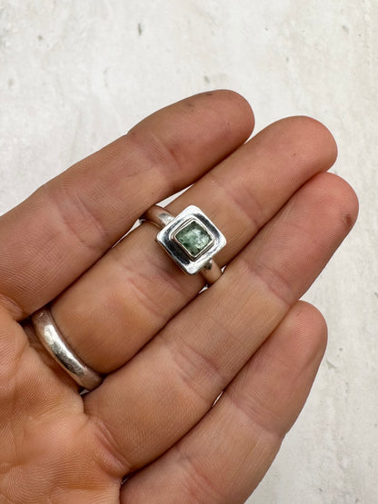 Square Kyanite Ring Silver - Q