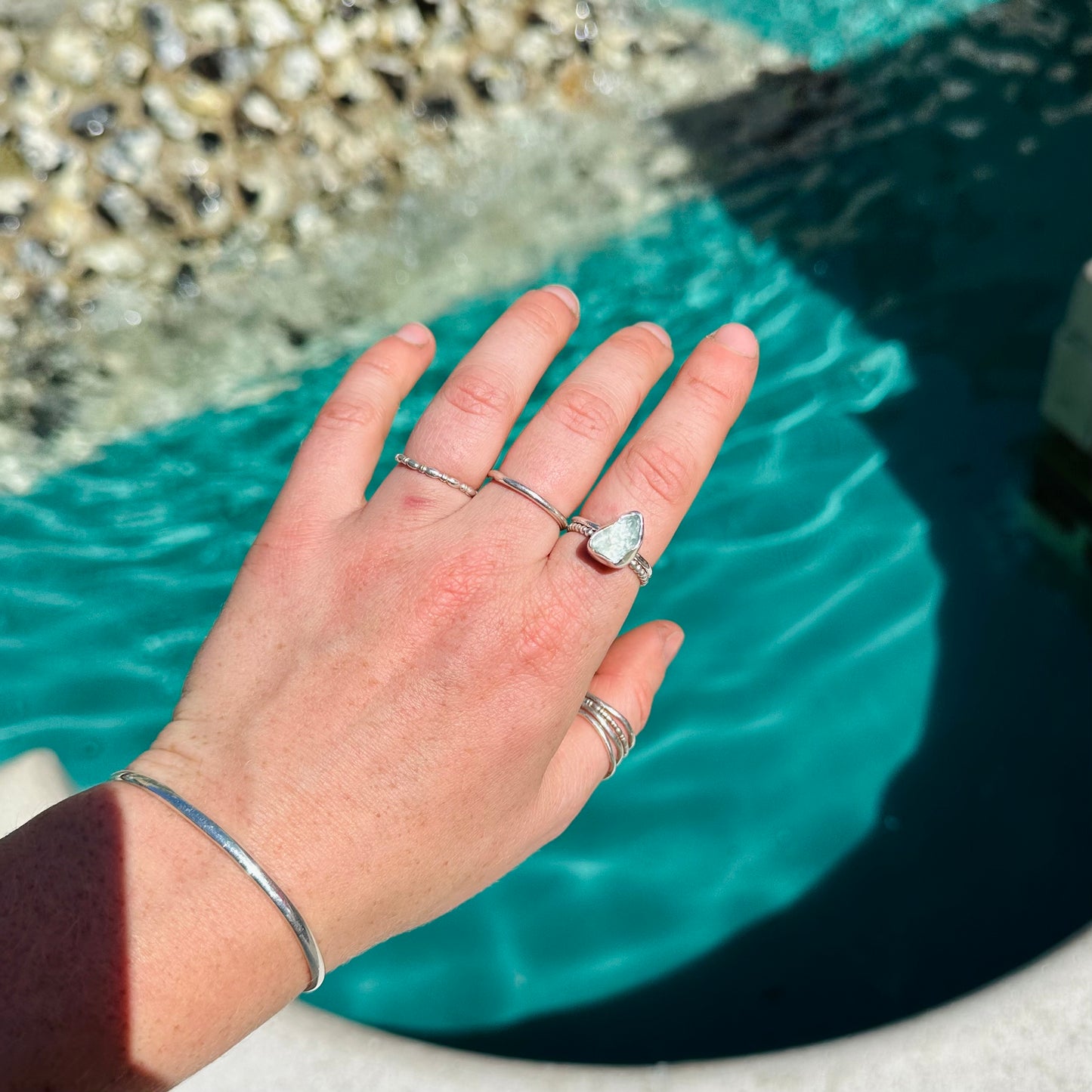 Aquamarine & Silver Ring