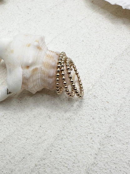 Gold Beaded Ring