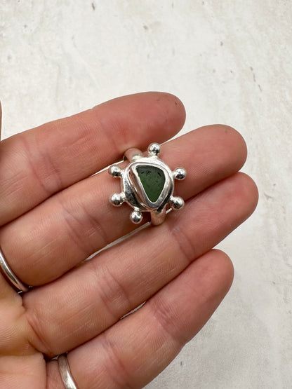 Green Sunseeker Ring Silver - N