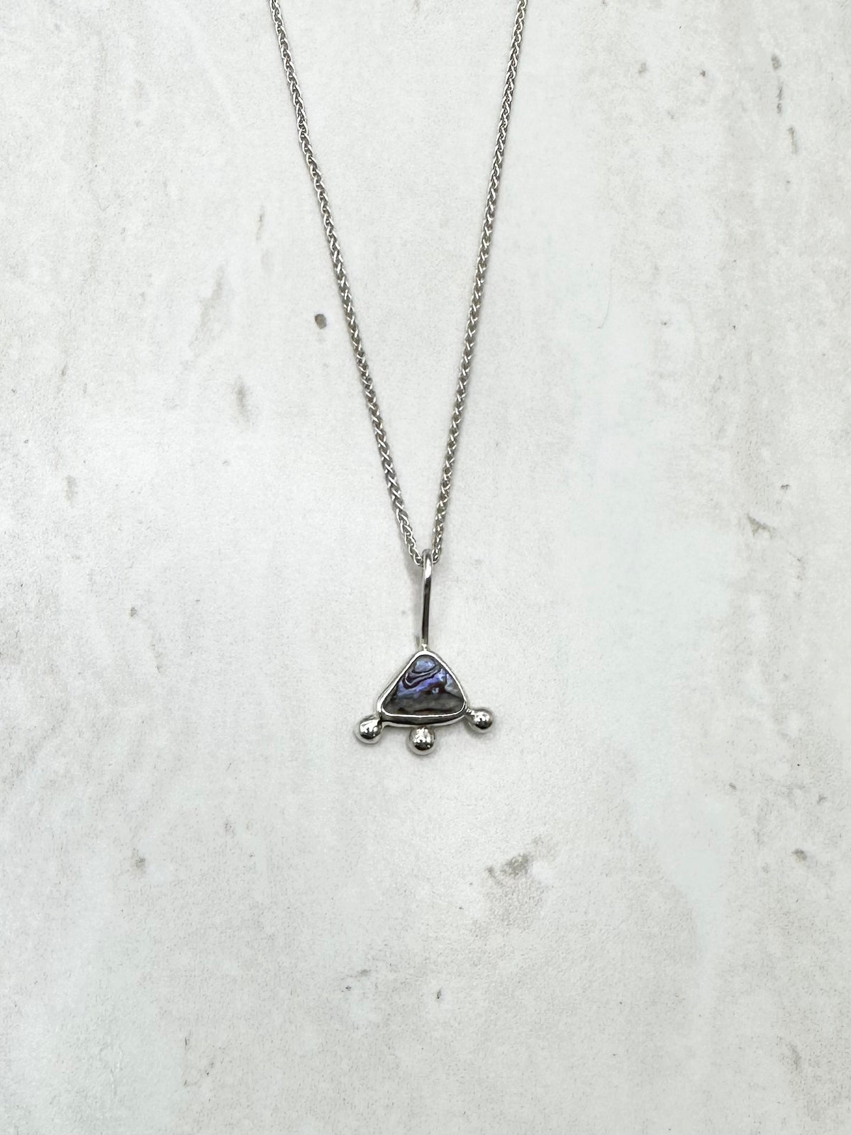 Abalone Sunburst Pendant Silver