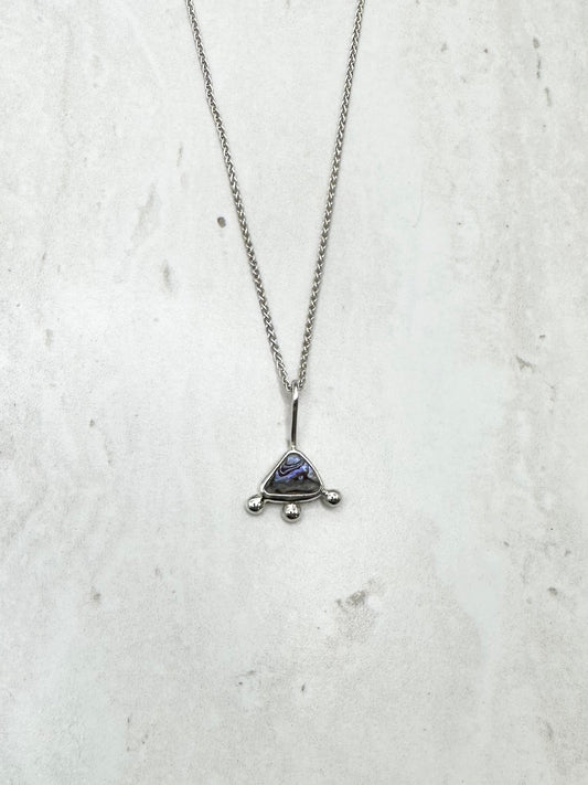 Abalone Sunburst Pendant Silver