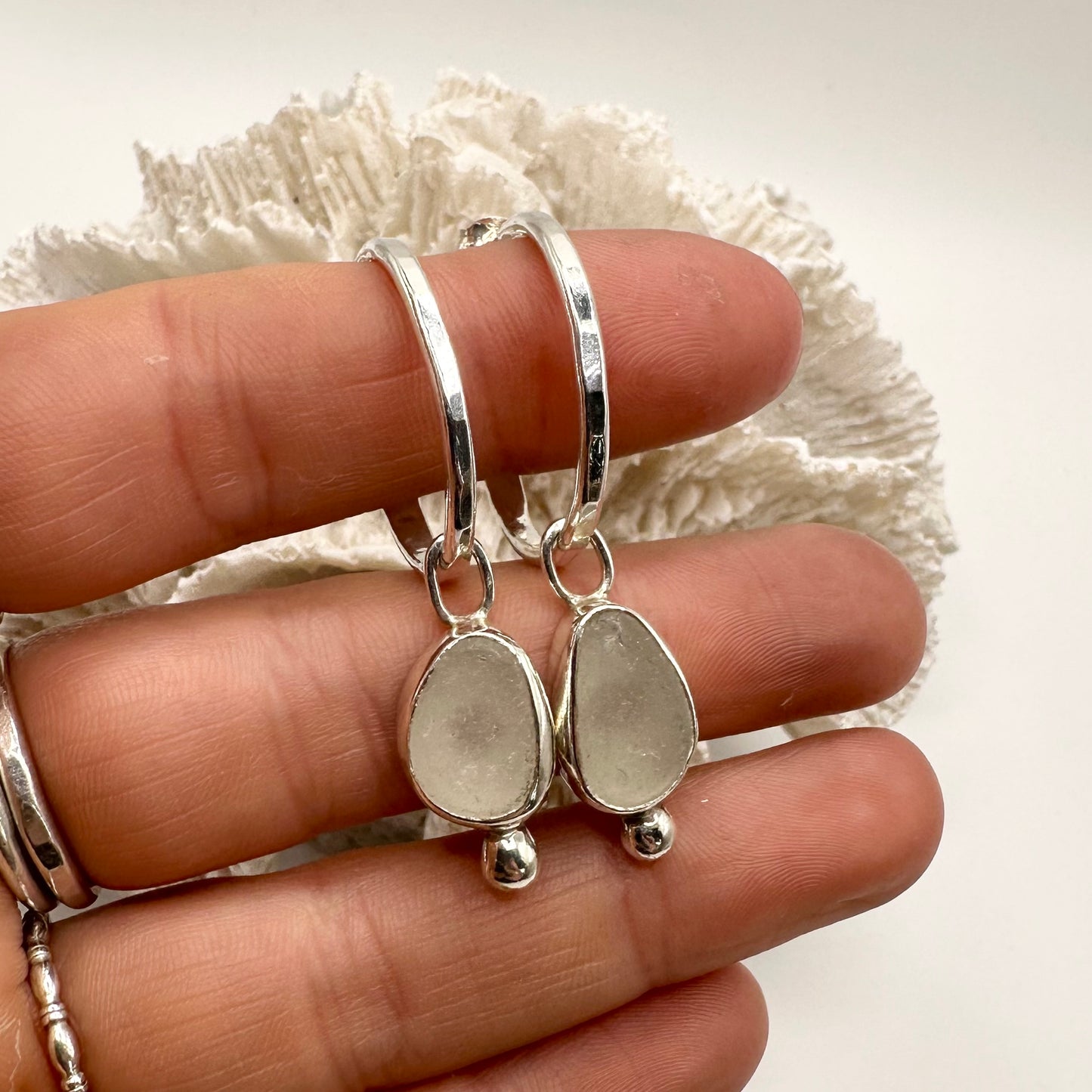 Sterling Silver & Seaglass Charms