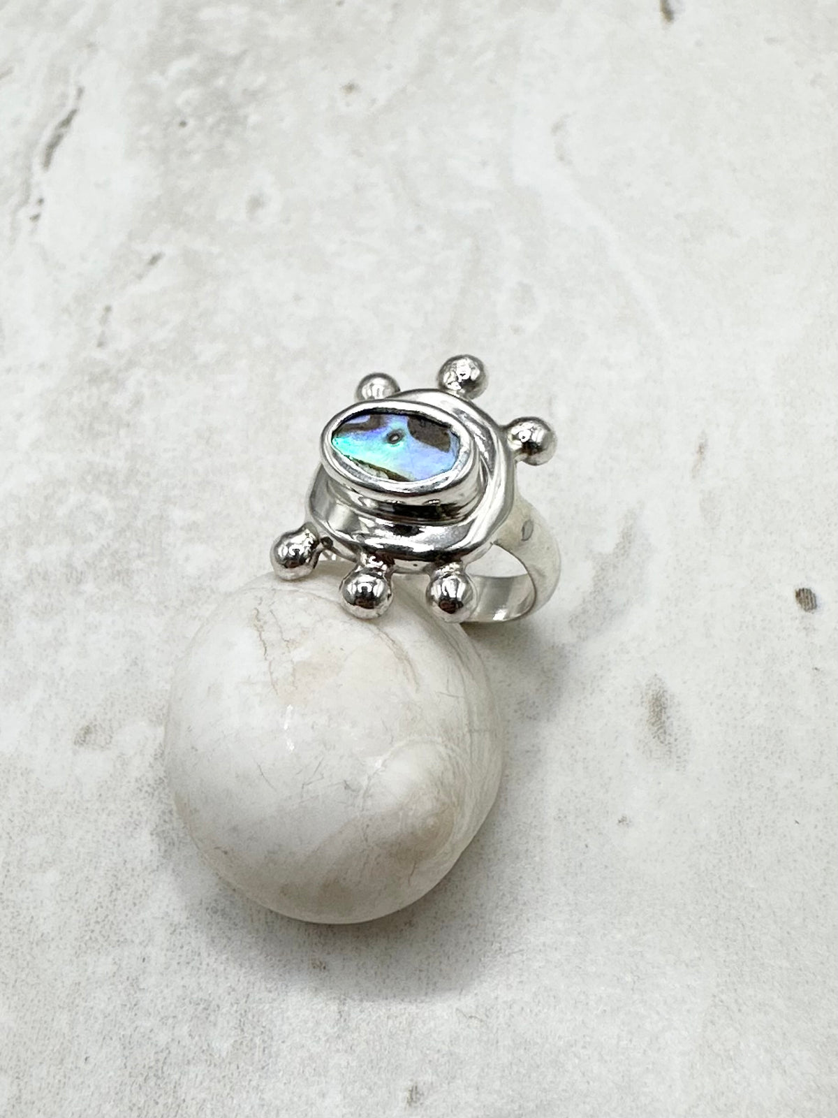 Abalone Sunseeker Ring Silver