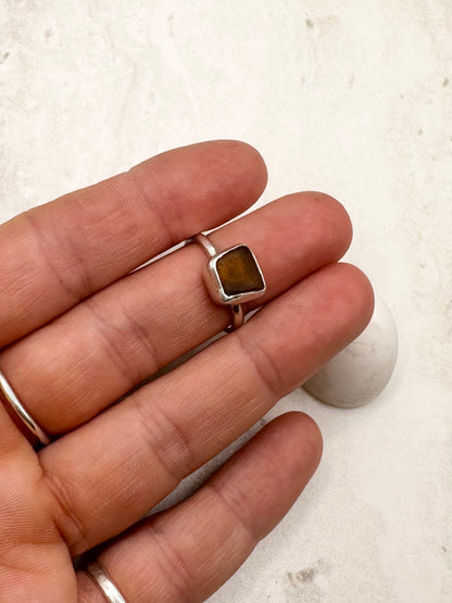 Amber Ring Silver - N
