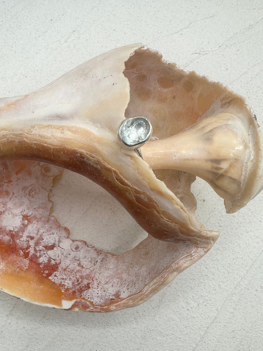 Silver Aquamarine Ring