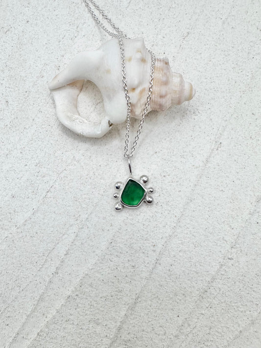 Sunburst Pendant in Teal
