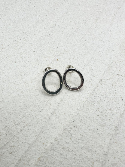 Silver Oval Studs