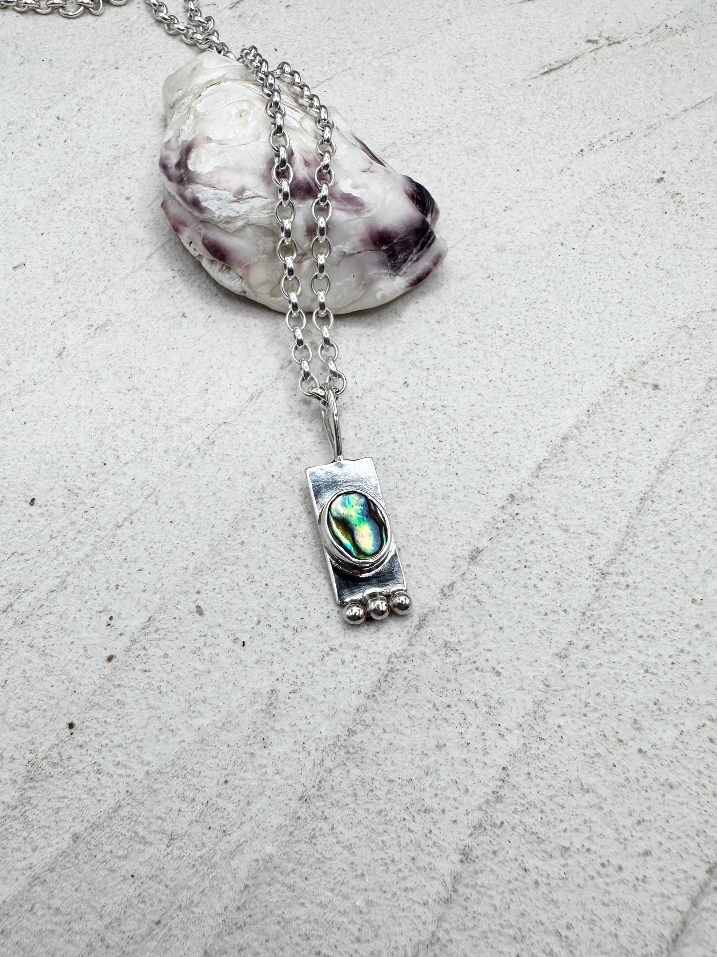 Abalone Wayfinder Pendant Silver