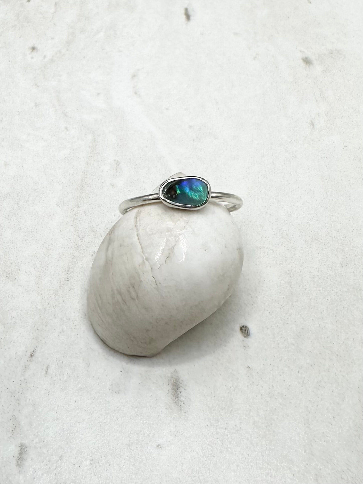 Abalone Ring Silver - N