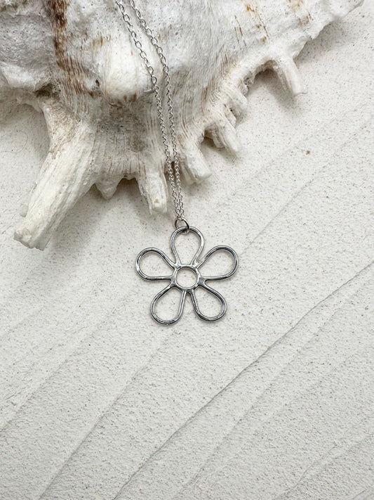 Silver Flower Power Pendant