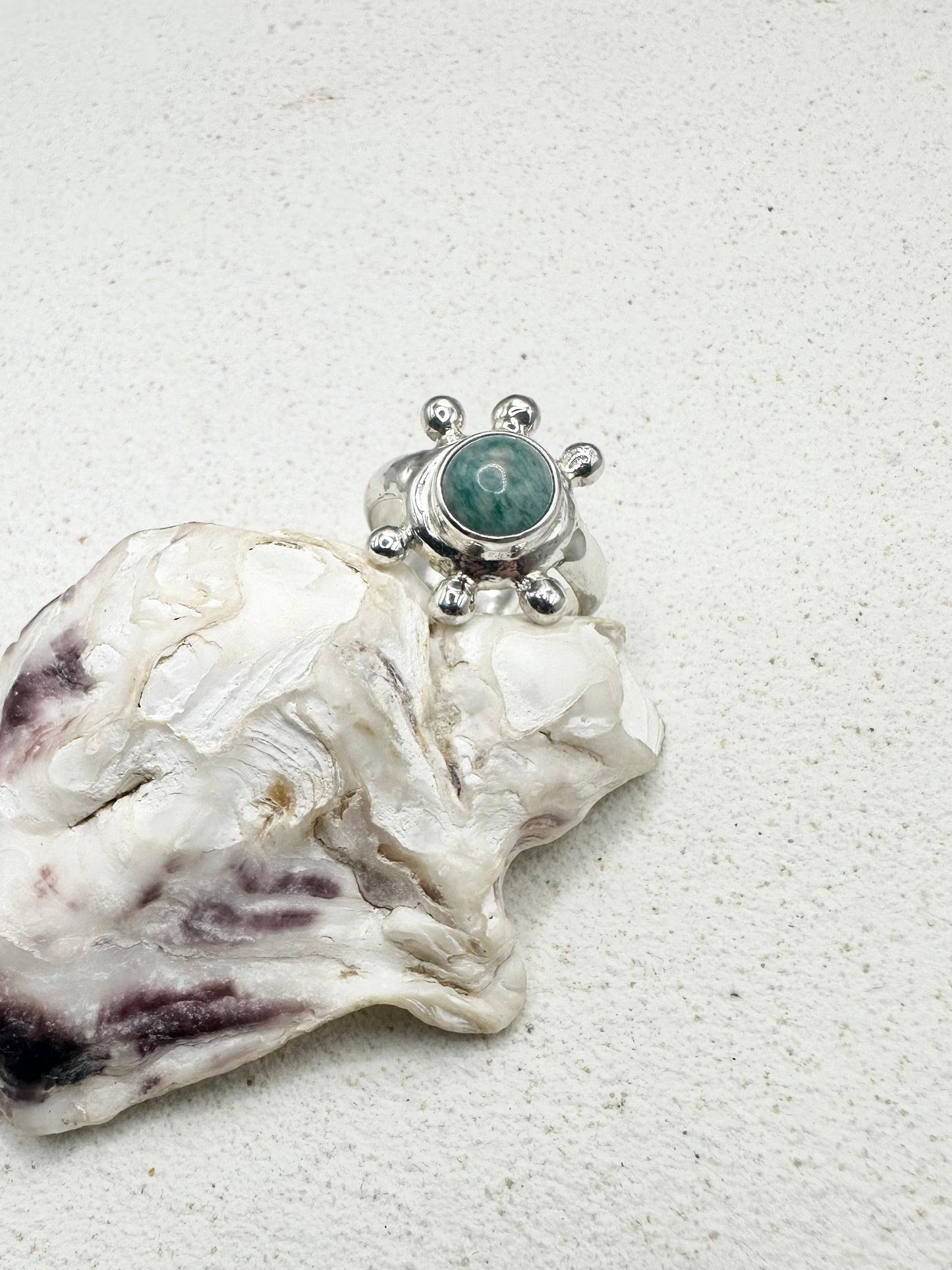 Amazonite Sunseeker Ring Silver