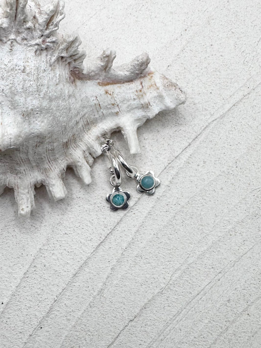 Flower Charms in Amazonite