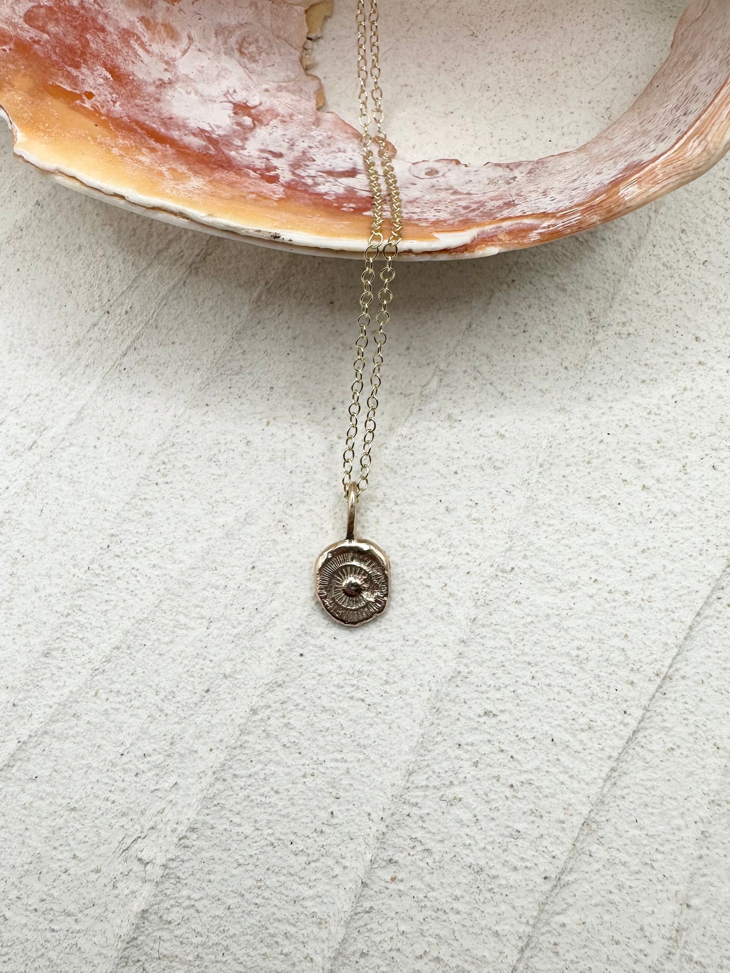 Molten Pompeii Pendant in Gold