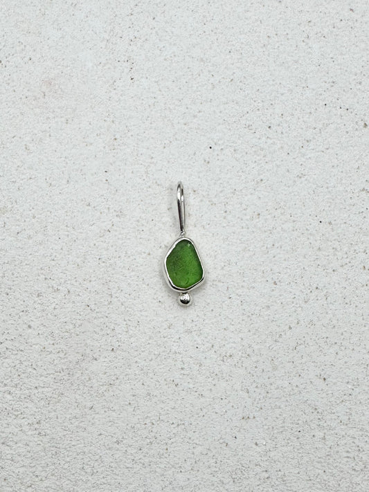 Green Sunburst Pendant Silver