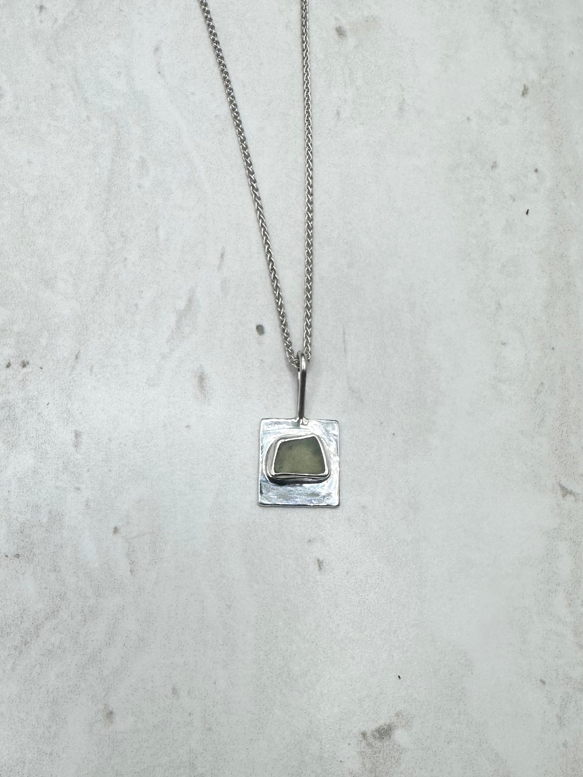 Green Wayfinder Pendant Silver