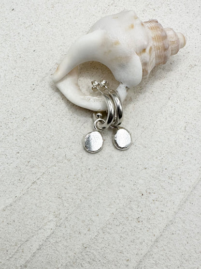 Pebble Charms on Silver