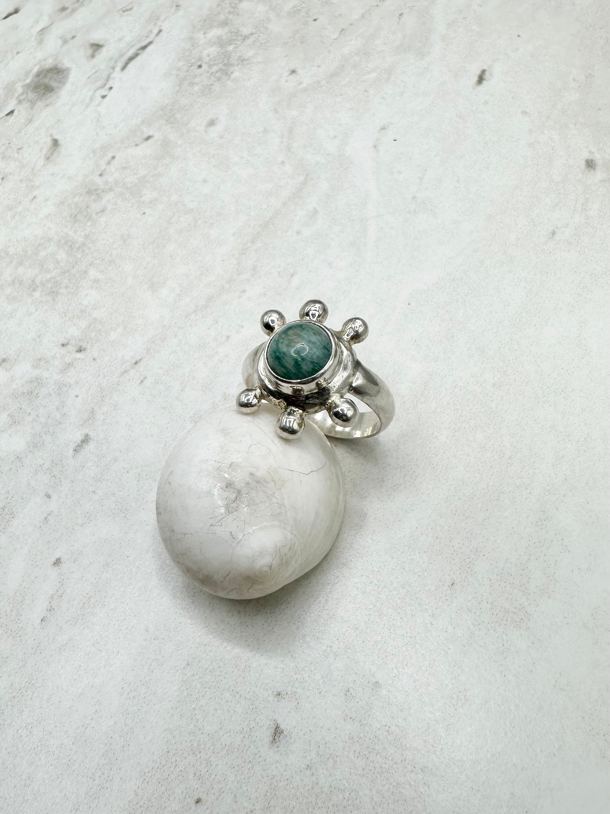 Amazonite Sunseeker Ring Silver