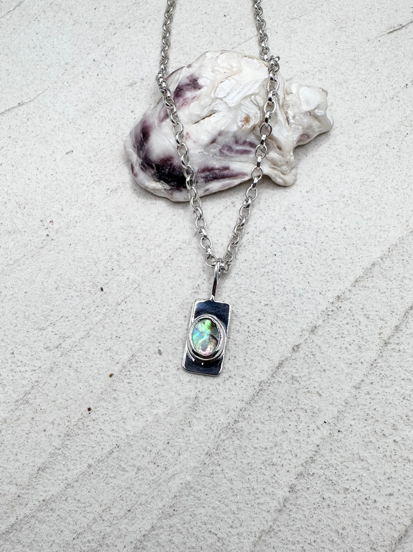 Abalone Wayfinder Pendant Silver