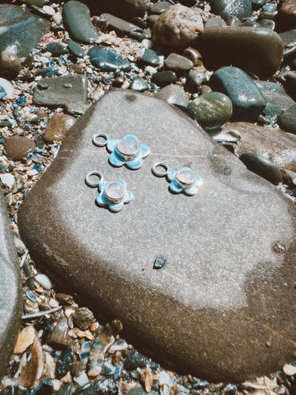 Flower Charms in Moonstone