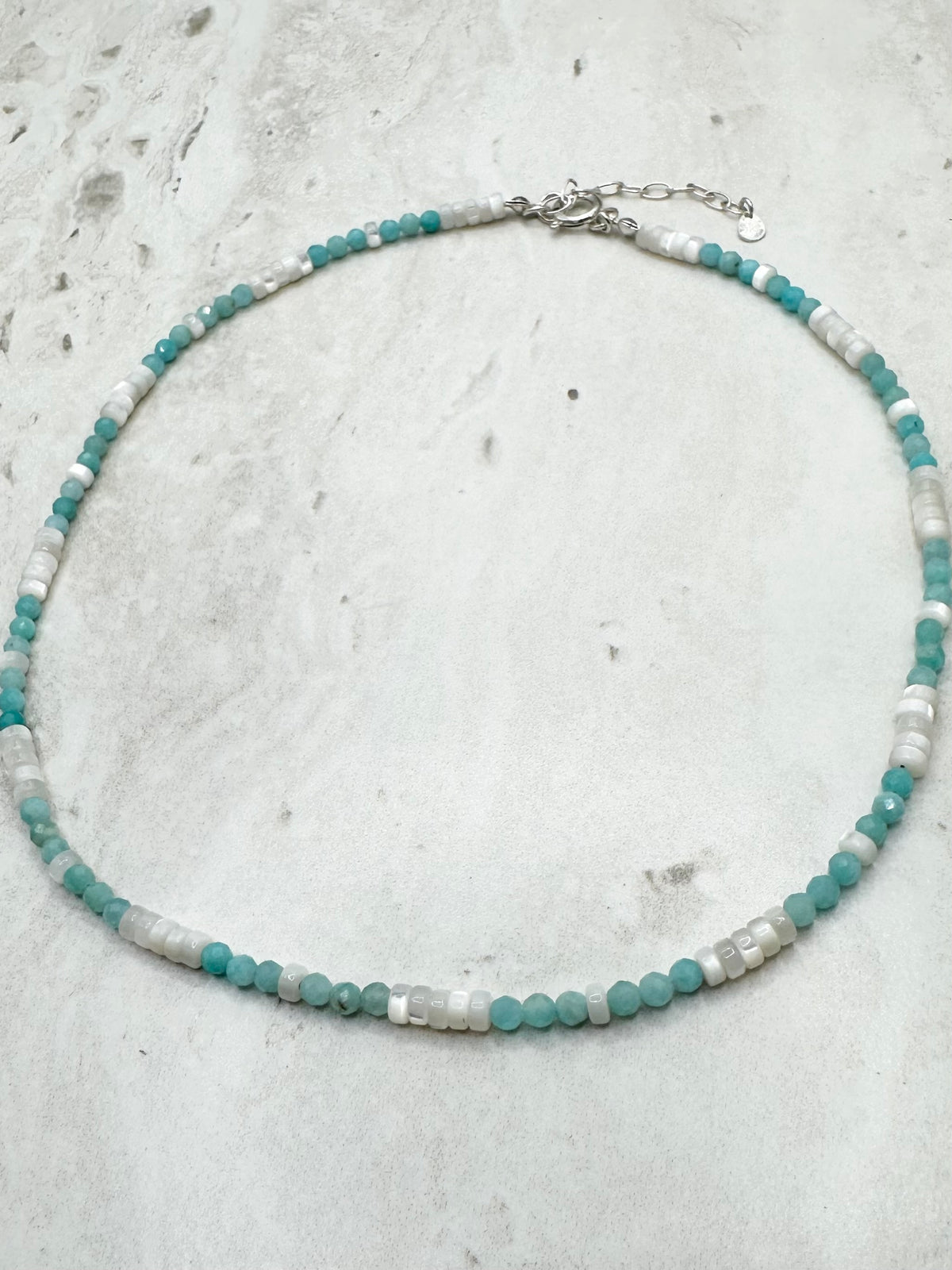 Amazonite & Mother of Pearl Necklace