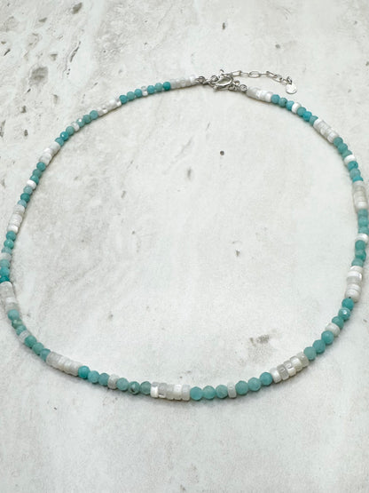 Amazonite & Mother of Pearl Necklace