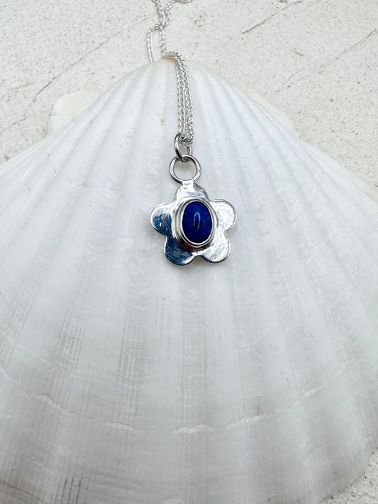Flower Chrysocholla/Malachite Pendant