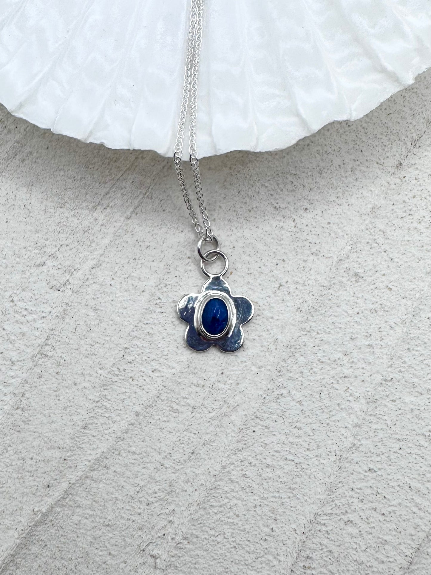 Flower Chrysocholla/Malachite Pendant