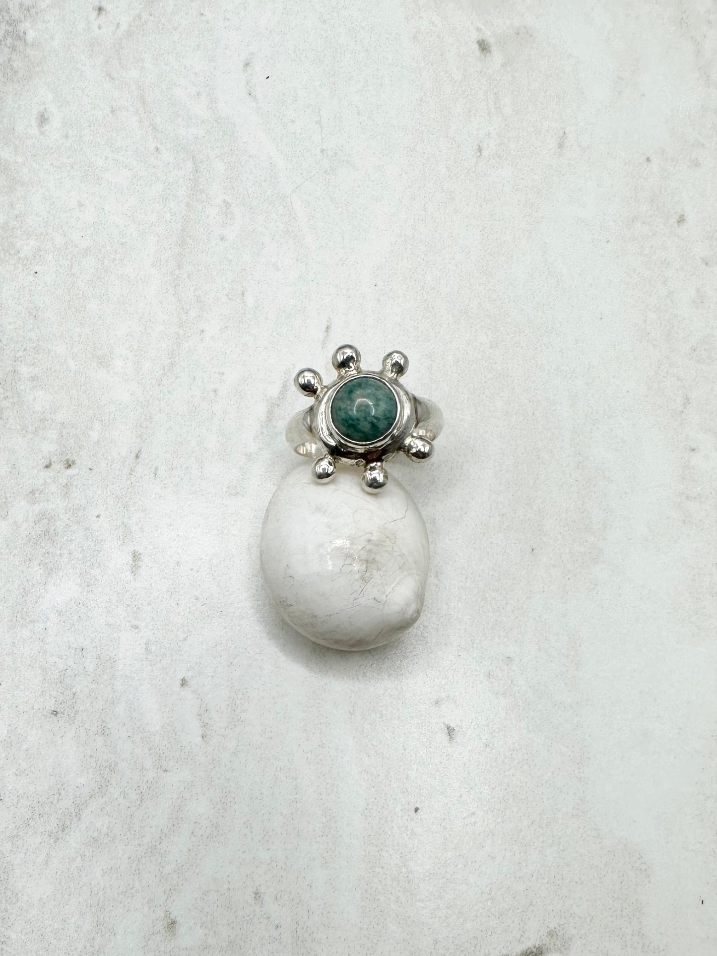 Amazonite Sunseeker Ring Silver