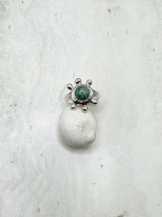 Amazonite Sunseeker Ring Silver