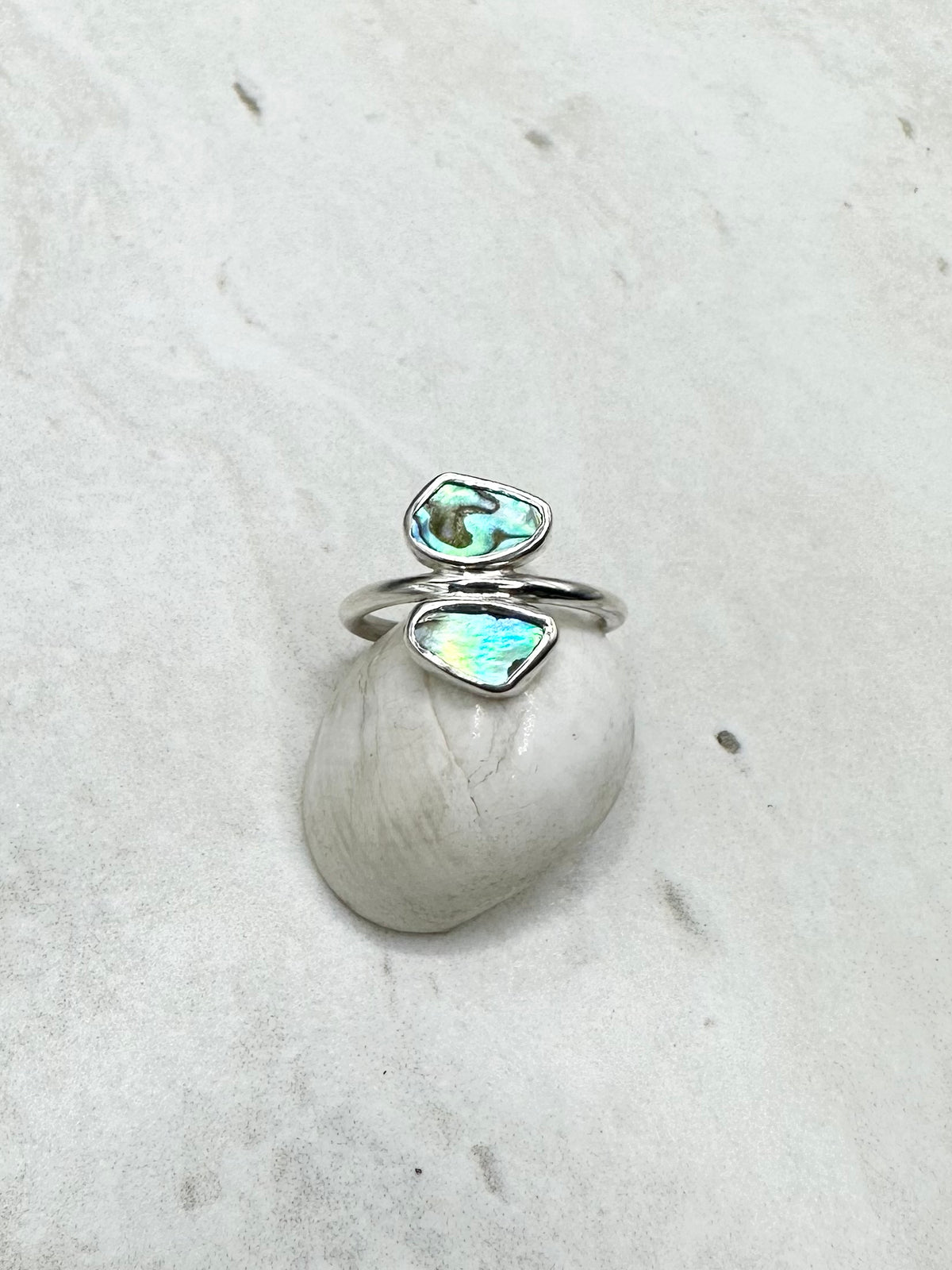 Abalone Ring Silver - O