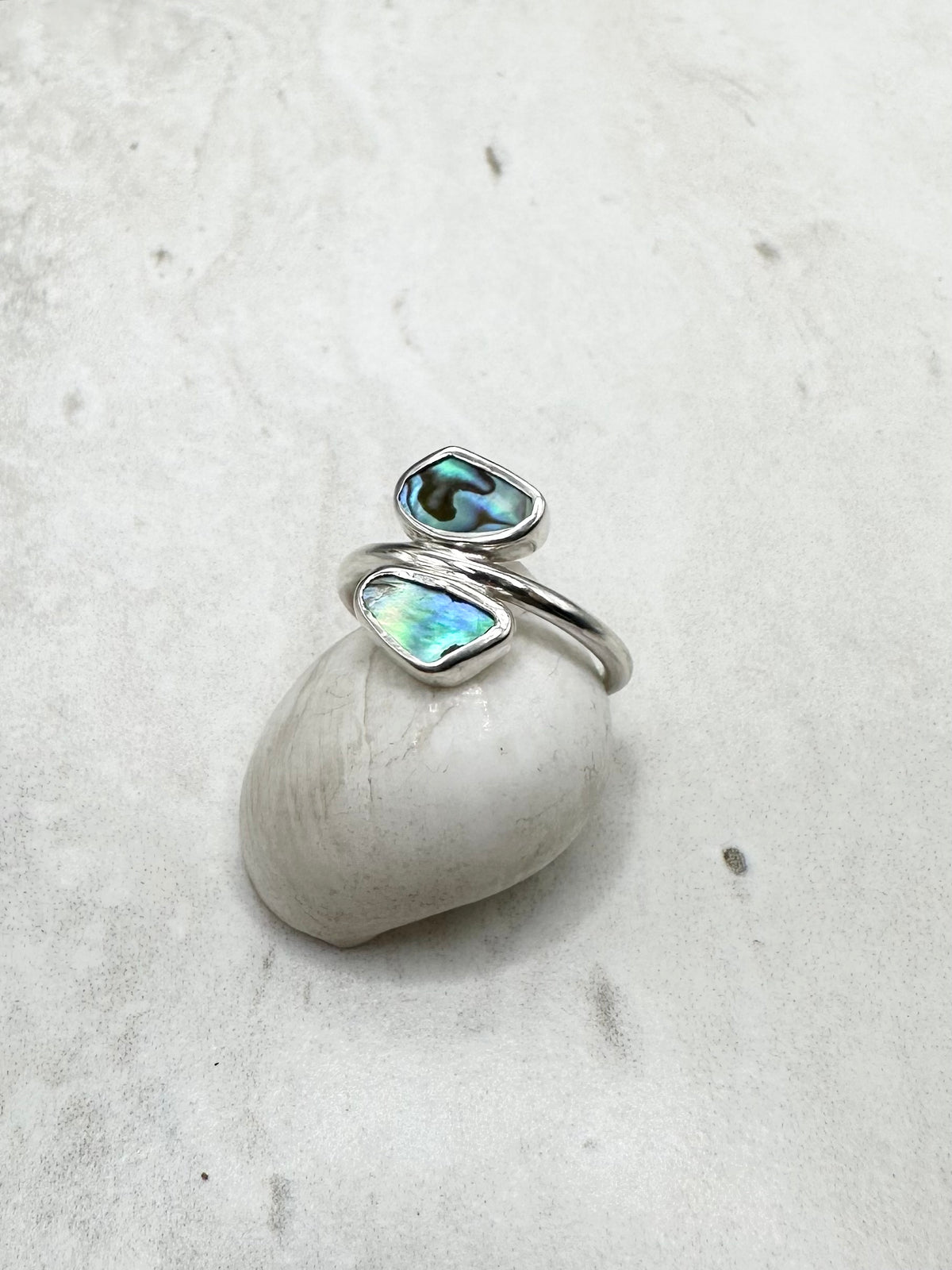 Abalone Ring Silver - O