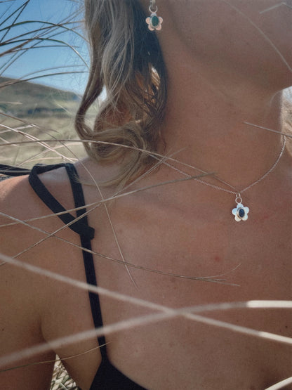 Flower Chrysocholla/Malachite Pendant