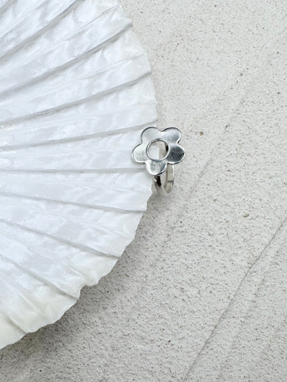 Silver Flower Power Ring