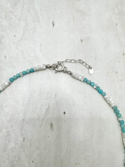 Amazonite & Mother of Pearl Necklace