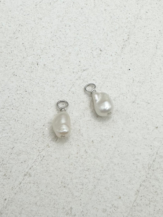 Keshi Pearl Charms Silver