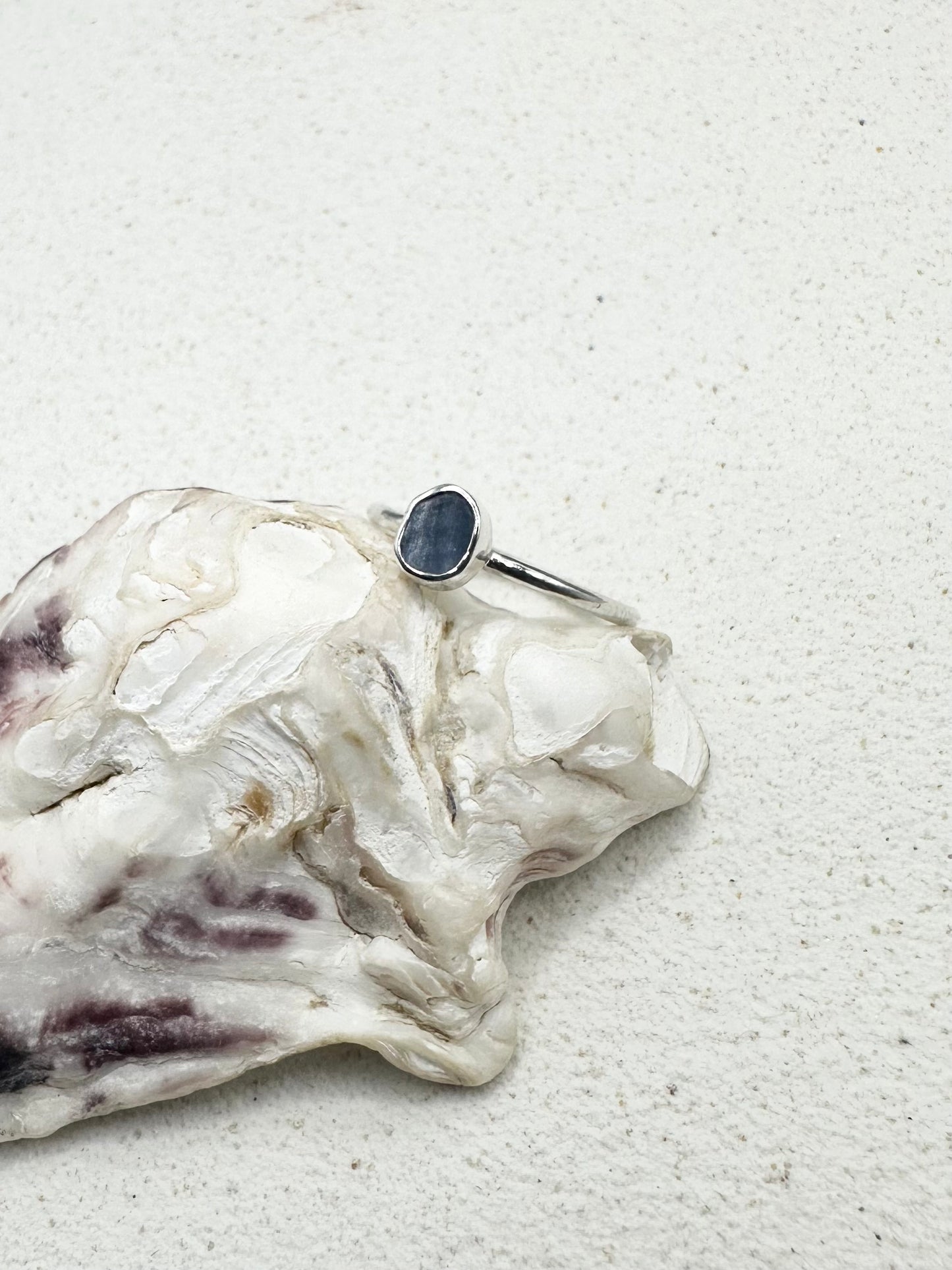 Mussel Shell Ring Silver