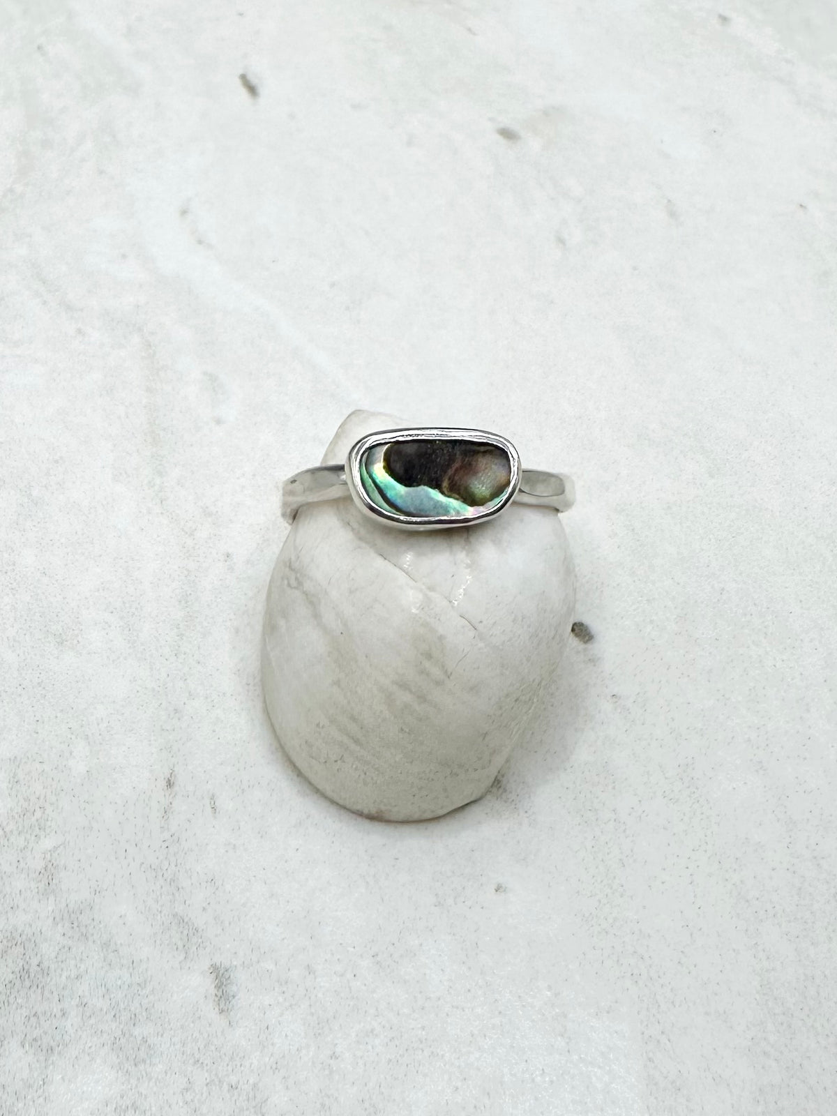 Abalone Ring Silver - S