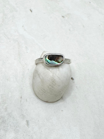 Abalone Ring Silver - S