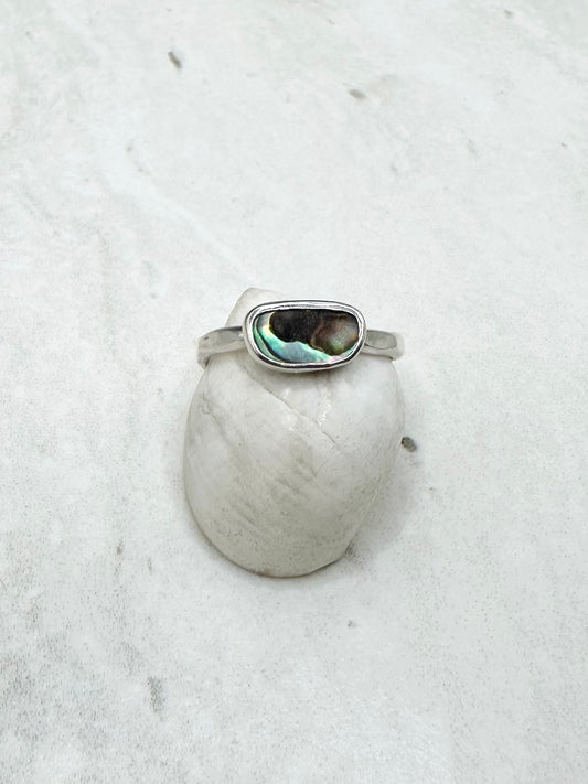 Abalone Ring Silver - S